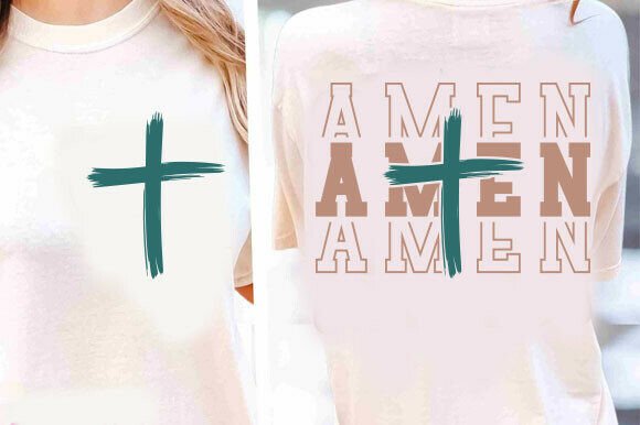 Amen Retro Christian SVG PNG for T-Shirt Designs & Graphics