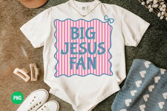 Big Jesus Fan PNG: Ideal for T-Shirt Designs & Graphics