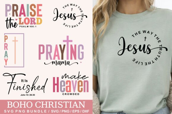 Boho Christian Svg Png Bundle: Perfect for T-Shirt Designs and Graphics