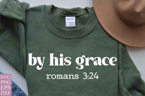 By His Grace SVG PNG for Christian T-Shirt Designs