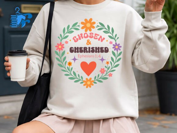 Chosen Cherished Christian SVG: Perfect for T-Shirt Designs and Graphics