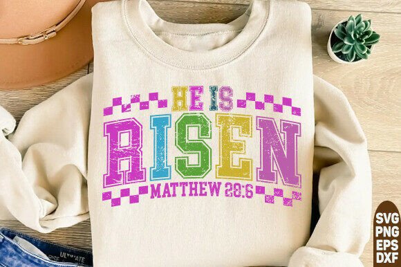 Christian Easter SVG, He is Risen: A Perfect Fit for T-Shirt Designs and Graphics