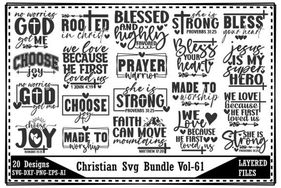 Christian Svg Bundle Vol-61: Ideal for T-Shirt Designs and Graphics
