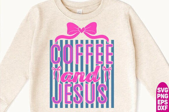 Coquette Coffee and Jesus Png: A Versatile Graphic for T-Shirt Designs