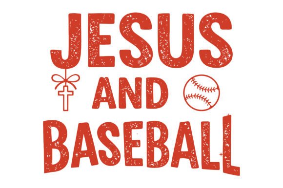 Jesus and Baseball Faith Design: Perfect for T-Shirt Graphics