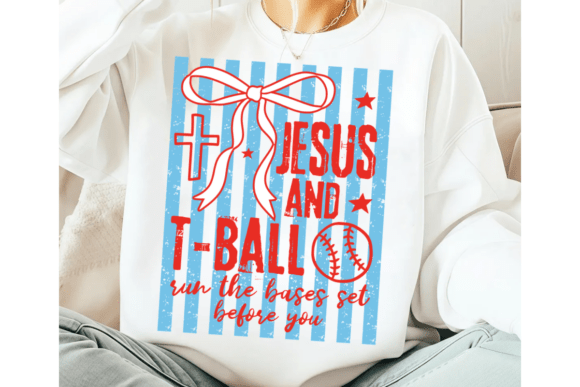 Jesus and T-Ball SVG: A Trendy Christian Graphics Set for T-Shirts