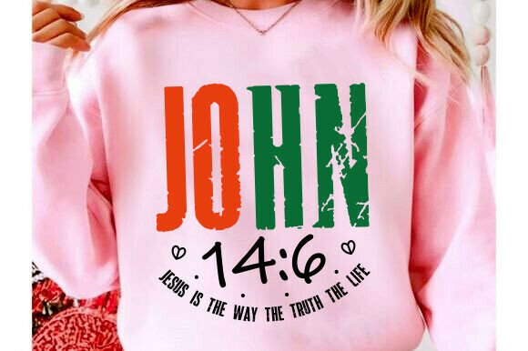 Retro Christian Png, John 14 6 SVG for T-Shirt Designs and Graphics