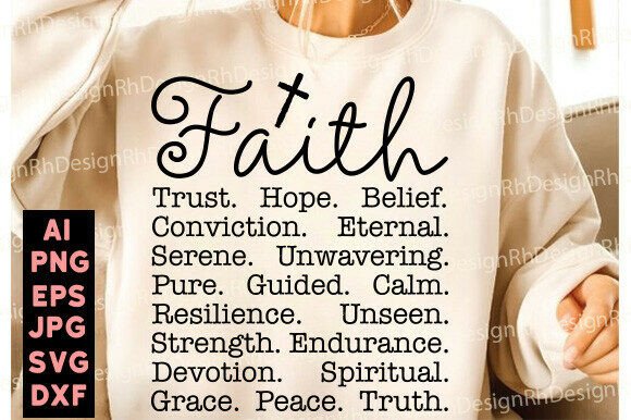 Review: Faith Words Svg Inspirational, Jesus PNG for T-Shirt Designs