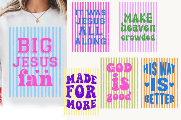 Striped God is Good Png Bundle: Perfect for T-Shirt Designs and Graphics