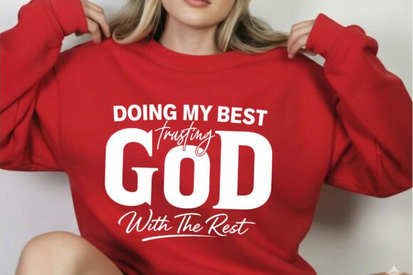 Trusting God PNG: A Modern Christian Graphics Asset for T-Shirts